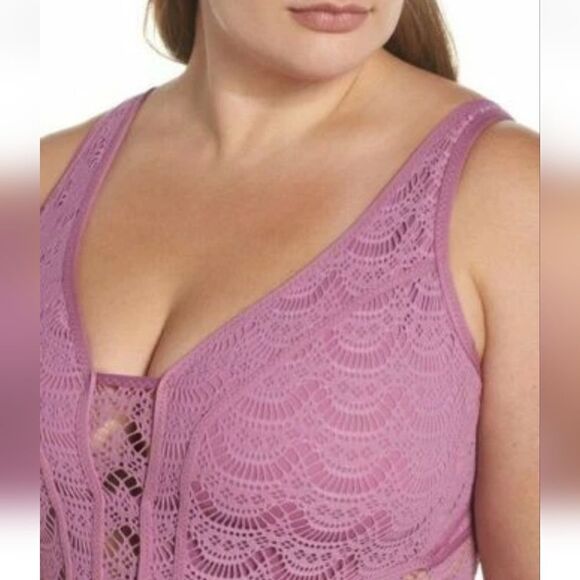 Becca Puple Lace Swimsuit Size 2X - Picture 12 of 13